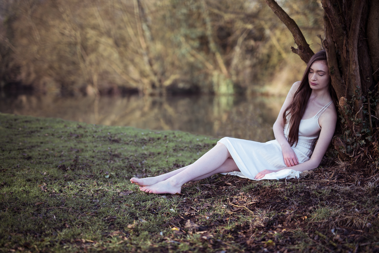 Emma Blacklay-Piech sleeping by a tree